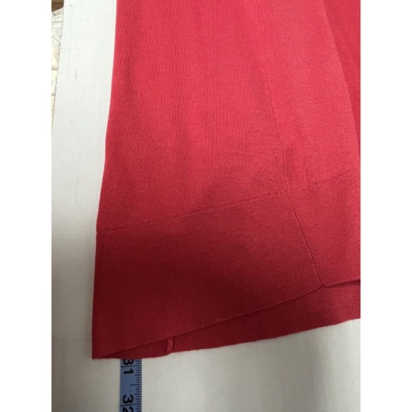 Susan Graver Pink Knit Open Front Cardigan Sweater S Cozy Soft Flowy Classy Chic - Picture 5 of 10